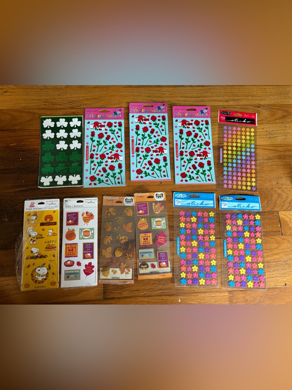 Huge lot of vintage hallmark stickers for holidays hundreds of stickers